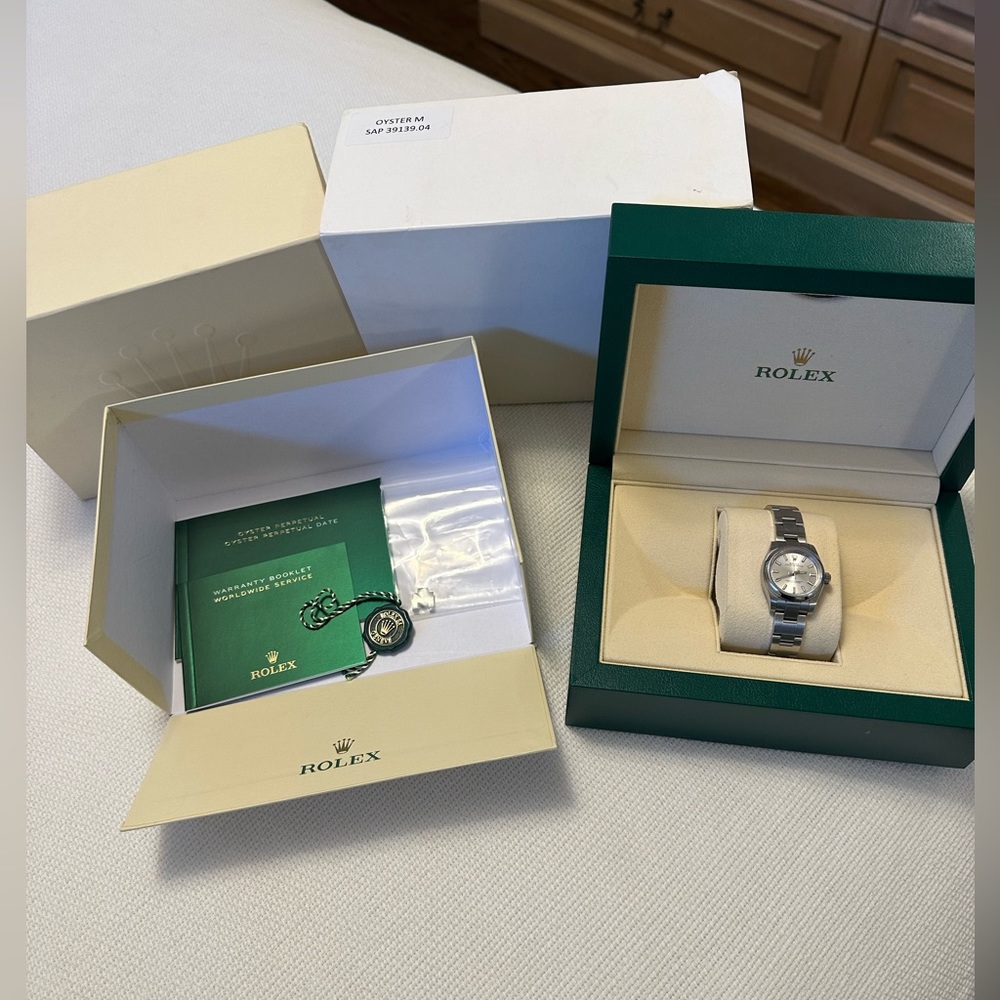 Ladies Women’s Stainless Steel Rolex Oyster Perpetual Watch 176200